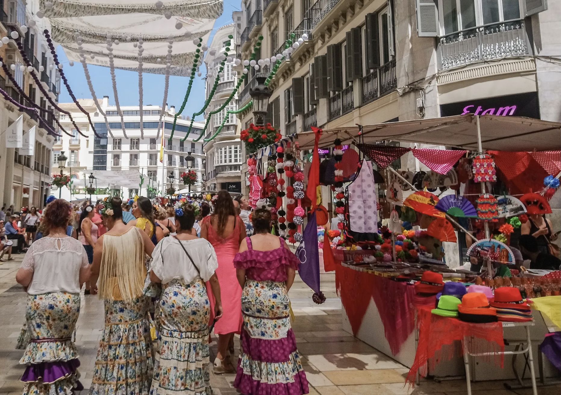 Calle Larios en la Feria de Málaga